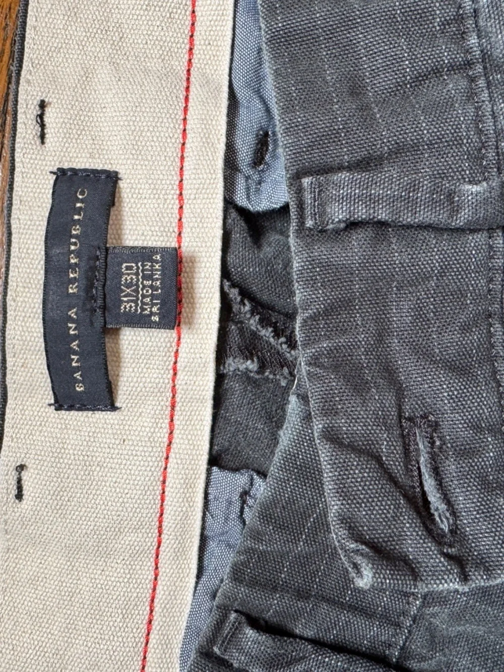 Banana Republic Striped Cotton Twill Pants 31x30